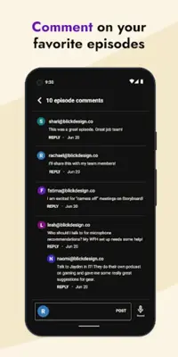 Storyboard - Private Podcasts android App screenshot 1